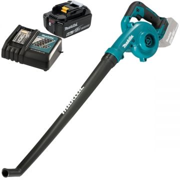 Makita  DUB186Z + BL1860B + DC18RC - Suflanta de gradina 186 m3/h + Set acumulator si incarcator Li-Ion 18 V 6 Ah