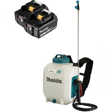 Makita  DUS108Z + 2 x BL1830B - Pulverizator 5 bar 10 l + Set 2 acumulatori Li-Ion 18 V 3 Ah