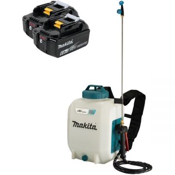 Makita  DUS108Z + 2 x BL1860B - Pulverizator 5 bar 10 l + Set 2 acumulatori Li-Ion 18 V 6 Ah