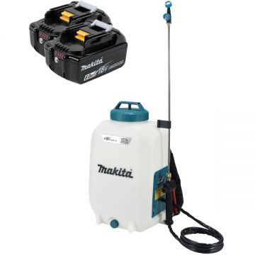 Makita  DUS158Z + 2 x BL1860B - Pulverizator 5 bar 15 l + Set 2 acumulatori Li-Ion 18 V 6 Ah