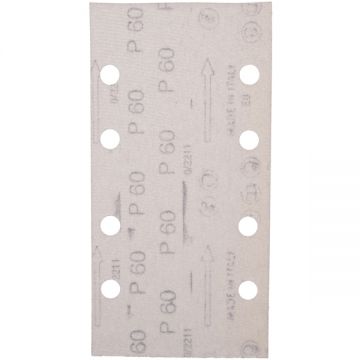 Makita  E-19635 - Foaie abraziva dreptunghi 185x93 mm 8 gauri granulatie 60 10 buc