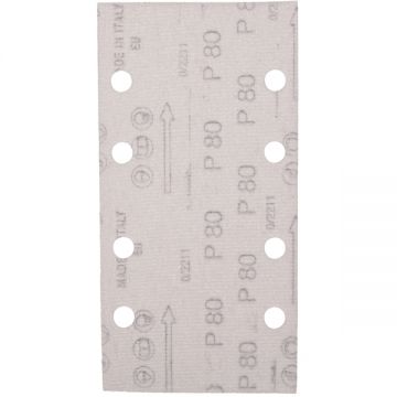 Makita  E-19641 - Foaie abraziva dreptunghi 185x93 mm 8 gauri granulatie 80 10 buc