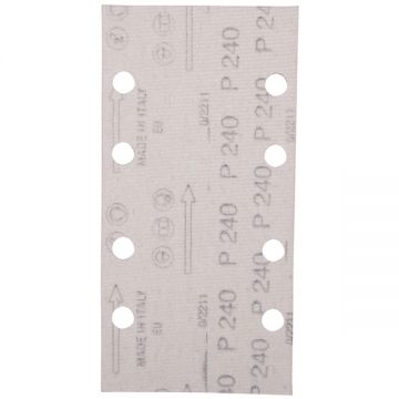 Makita  E-19691 - Foaie abraziva dreptunghi 185x93 mm 8 gauri granulatie 240 10 buc