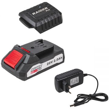 Raider  R20 - Set 1 acumulator si incarcator Li-Ion 20 V 2 Ah