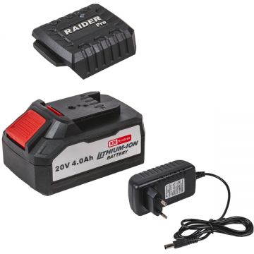 Raider  R20 - Set 1 acumulator si incarcator Li-Ion 20 V 4 Ah