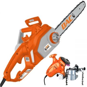 Ruris  DAC 318EL + AL-181 - Drujba electrica 1800 W 35 cm - m/s + Masina de ascutit lanturi 250 W 100 mm