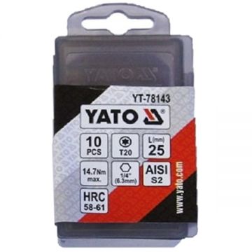Yato  YT-78143 - Set capete de insurubare profil TX20 10 bucati
