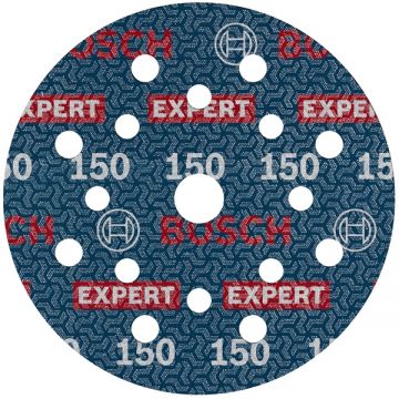 Bosch  EXPERT O780 - Set foi abrazive rotunde 125 mm granulatie 150 17 gauri 6 bucati
