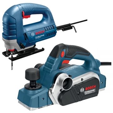 Bosch  GHO 6500 + GST 8000 E - Rindea electrica 650 W 82 mm + Fierastrau pendular 710 W