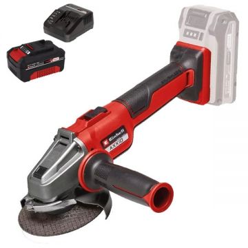 Einhell  AXXIO 18/115 Q PXC + Starter Kit - Polizor unghiular 115 mm + Set 1 acumulator si incarcator Li-Ion 18 V 4 Ah