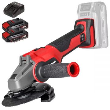 Einhell  AXXIO 18/125 Q PXC + Twinpack CB + 4514095 - Polizor unghiular 125 mm + Set 2 acumulatori si incarcator Li-Ion 18 V 2.5 Ah
