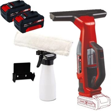 Einhell  BRILLIANTO PXC + Twinpack - Aspirator pentru geamuri 280 mm 0.1 l accesorii + Set 2 acumulatori Li-Ion 18 V 4 Ah
