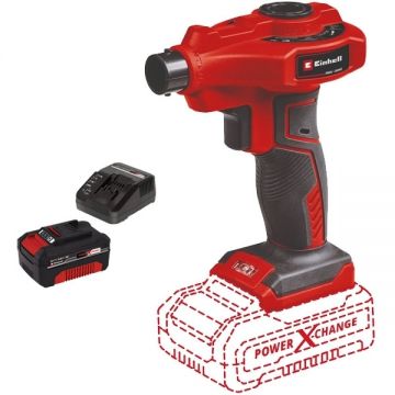 Einhell  CE-AP 18 Li PXC + Starter Kit - Pompa pentru aer 0.053 bar + Set 1 acumulator si incarcator Li-Ion 18 V 4 Ah