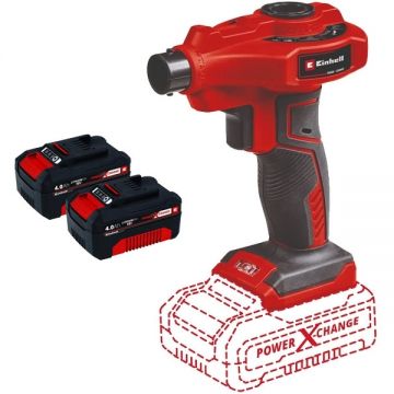 Einhell  CE-AP 18 Li PXC + Twinpack - Pompa pentru aer 0.053 bar + Set 2 acumulatori Li-Ion 18 V 4 Ah