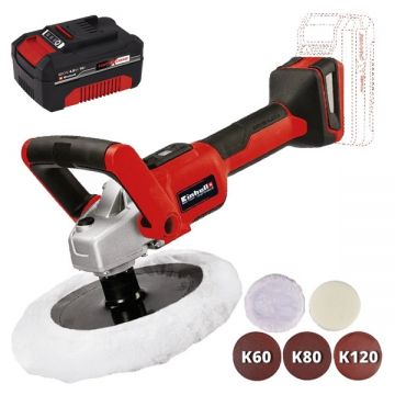 Einhell  CE-CP 18/180 Li E PXC - Masina de lustruit 180 mm + Acumulator Li-Ion 18 V 4 Ah
