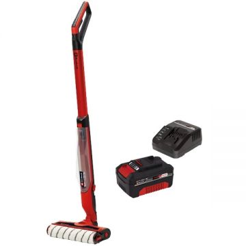 Einhell  CLEANEXXO PXC + Starter Kit - Aparat de curatat podele dure + Set 1 acumulator si incarcator Li-Ion 18 V 4 Ah