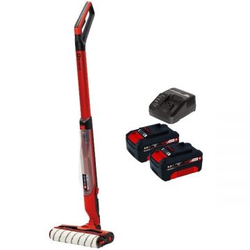 Einhell  CLEANEXXO PXC + Twinpack + 4514095 - Aparat de curatat podele dure + Set 2 acumulatori si incarcator Li-Ion 18 V 4 Ah