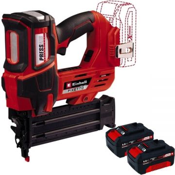Einhell  FIXETTO 18/50 N PXC + Twinpack - Capsator + Set 2 acumulatori Li-Ion 18 V 4 Ah
