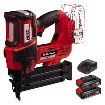 Einhell  FIXETTO 18/50 N PXC + Twinpack CB + 4514095 - Capsator + Set 2 acumulatori si incarcator Li-Ion 18 V 2.5 Ah
