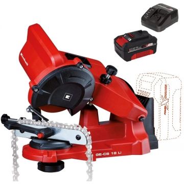 Einhell  GE-CS 18 Li PXC + Starter Kit - Masina de ascutit lanturi + Set 1 acumulator si incarcator Li-Ion 18 V 4 Ah