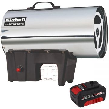 Einhell  GE-HG 18/370 Niro Li PXC - Tun de caldura 37 kW 1000 m3/h + Acumulator Li-Ion 18 V 4 Ah
