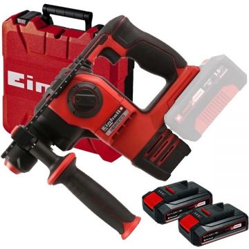 Einhell  HEROCCO 36/28 PXC + Twinpack CB - Rotopercutor SDS-Plus 3.2 J valiza plastic + Set 2 acumulatori Li-Ion 18 V 2.5 Ah