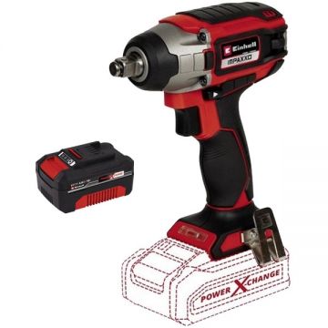 Einhell  IMPAXXO 18/230 PXC - Masina de insurubat cu impact patrat 1/2 inch 230 Nm + Acumulator Li-Ion 18 V 4 Ah