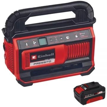 Einhell  PRESSITO 18/25 Hybrid PXC - Compresor hibrid 25 l/min 11 bar + Acumulator Li-Ion 18 V 4 Ah