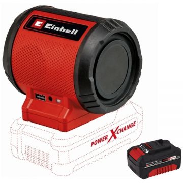 Einhell  TC-SR 18 Li BT PXC - Boxa wireles + Acumulator Li-Ion 18 V 4 Ah