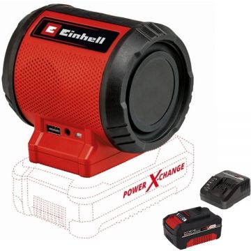 Einhell  TC-SR 18 Li BT PXC + Starter Kit - Boxa wireles + Set 1 acumulator si incarcator Li-Ion 18 V 4 Ah