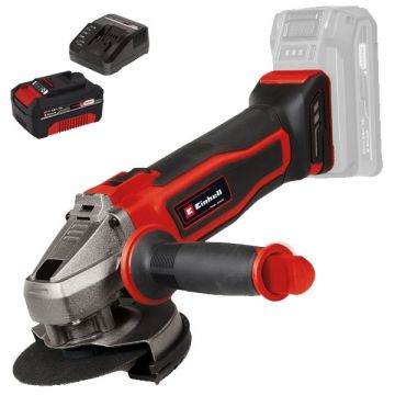 Einhell  TE-AG 18/115-2 Li PXC + Starter Kit - Polizor unghiular 115 mm + Set 1 acumulator si incarcator Li-Ion 18 V 4 Ah