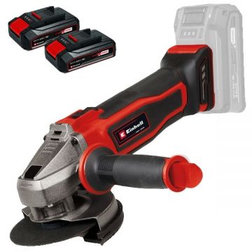 Einhell  TE-AG 18/115-2 Li PXC + Twinpack CB - Polizor unghiular 115 mm + Set 2 acumulatori Li-Ion 18 V 2.5 Ah