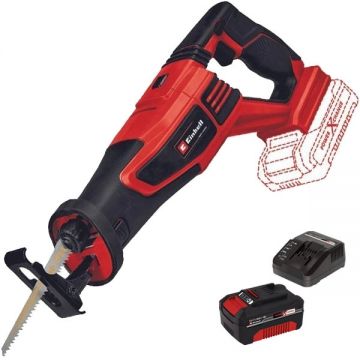 Einhell  TE-AP 18/28 Li BL PXC + Starter Kit - Fierastrau sabie 28 mm + Set 1 acumulator si incarcator Li-Ion 18 V 4 Ah