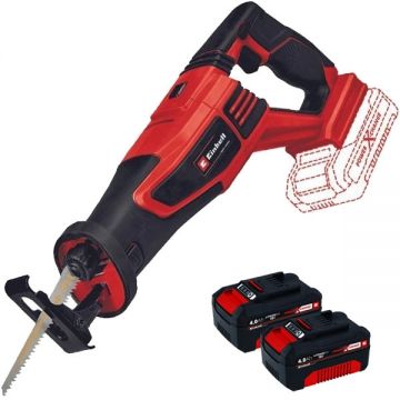 Einhell  TE-AP 18/28 Li BL PXC + Twinpack  - Fierastrau sabie 28 mm + Set 2 acumulatori Li-Ion 18 V 4 Ah