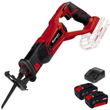 Einhell  TE-AP 18 Li PXC + Twinpack + 4514095 - Fierastrau sabie 22 mm + Set 2 acumulatori si incarcator Li-Ion 18 V 4 Ah