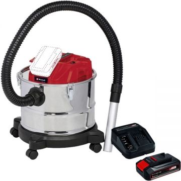 Einhell  TE-AV 18/15 Li C PXC + Starter Kit - Aspirator pentru cenusa 100 mbar + Set 1 acumulator si incarcator Li-Ion 18 V 2.5 Ah