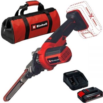 Einhell  TE-BF 18 Li PXC + Starter Kit - Slefuitor cu brat geanta textila + Set 1 acumulator si incarcator Li-Ion 18 V 2.5 Ah