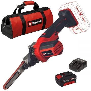 Einhell  TE-BF 18 Li PXC + Starter Kit - Slefuitor cu brat geanta textila + Set 1 acumulator si incarcator Li-Ion 18 V 4 Ah