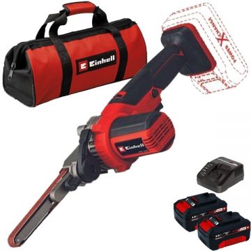 Einhell  TE-BF 18 Li PXC + Twinpack + 4514095 - Slefuitor cu brat geanta textila + Set 2 acumulatori si incarcator Li-Ion 18 V 4 Ah