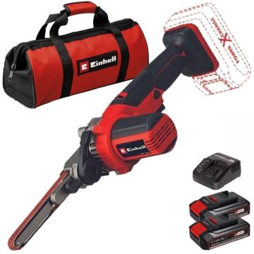Einhell  TE-BF 18 Li PXC + Twinpack CB + 4514095 - Slefuitor cu brat geanta textila + Set 2 acumulatori si incarcator Li-Ion 18 V 2.5 Ah