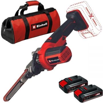 Einhell  TE-BF 18 Li PXC + Twinpack CB - Slefuitor cu brat geanta textila + Set 2 acumulatori Li-Ion 18 V 2.5 Ah
