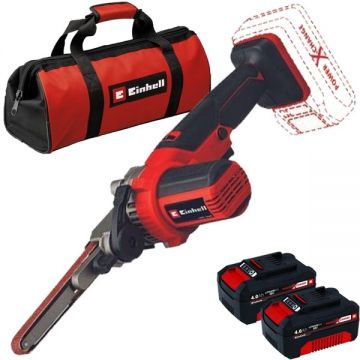Einhell  TE-BF 18 Li PXC + Twinpack - Slefuitor cu brat geanta textila + Set 2 acumulatori Li-Ion 18 V 4 Ah