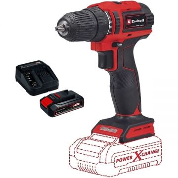 Einhell  TE-CD 18/40 Li BL PXC + Starter Kit - Masina de gaurit si insurubat 40 Nm + Set 1 acumulator si incarcator Li-Ion 18 V 2.5 Ah