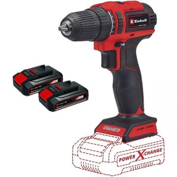 Einhell  TE-CD 18/40 Li BL PXC + Twinpack CB - Masina de gaurit si insurubat 40 Nm + Set 2 acumulatori Li-Ion 18 V 2.5 Ah