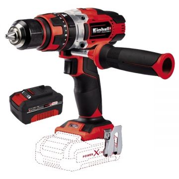 Einhell  TE-CD 18/48 Li-i PXC - Masina de gaurit si insurubat cu percutie 48 Nm + Acumulator Li-Ion 18 V 4 Ah