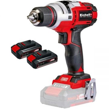 Einhell  TE-CD 18 Li E PXC + Twinpack CB - Masina de gaurit si insurubat 47 Nm + Set 2 acumulatori Li-Ion 18 V 2.5 Ah