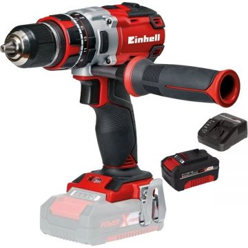 Einhell  TE-CD 18 Li-i PXC + Starter Kit - Masina de gaurit si insurubat cu percutie 60 Nm + Set 1 acumulator si incarcator Li-Ion 18 V 4 Ah