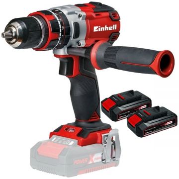 Einhell  TE-CD 18 Li-i PXC + Twinpack CB - Masina de gaurit si insurubat cu percutie 60 Nm + Set 2 acumulatori Li-Ion 18 V 2.5 Ah