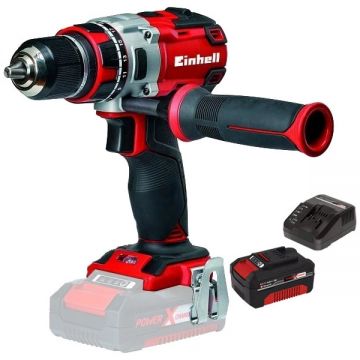 Einhell  TE-CD 18 Li PXC + Starter Kit - Masina de gaurit si insurubat 60 Nm + Set 1 acumulator si incarcator Li-Ion 18 V 4 Ah
