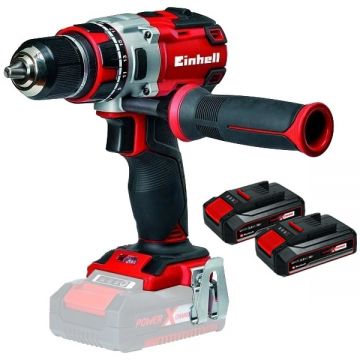 Einhell  TE-CD 18 Li PXC + Twinpack CB - Masina de gaurit si insurubat 60 Nm + Set 2 acumulatori Li-Ion 18 V 2.5 Ah